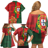 Portugal Day 10th June Family Matching Off Shoulder Short Dress and Hawaiian Shirt Luis de Camoes Dia da Portugal