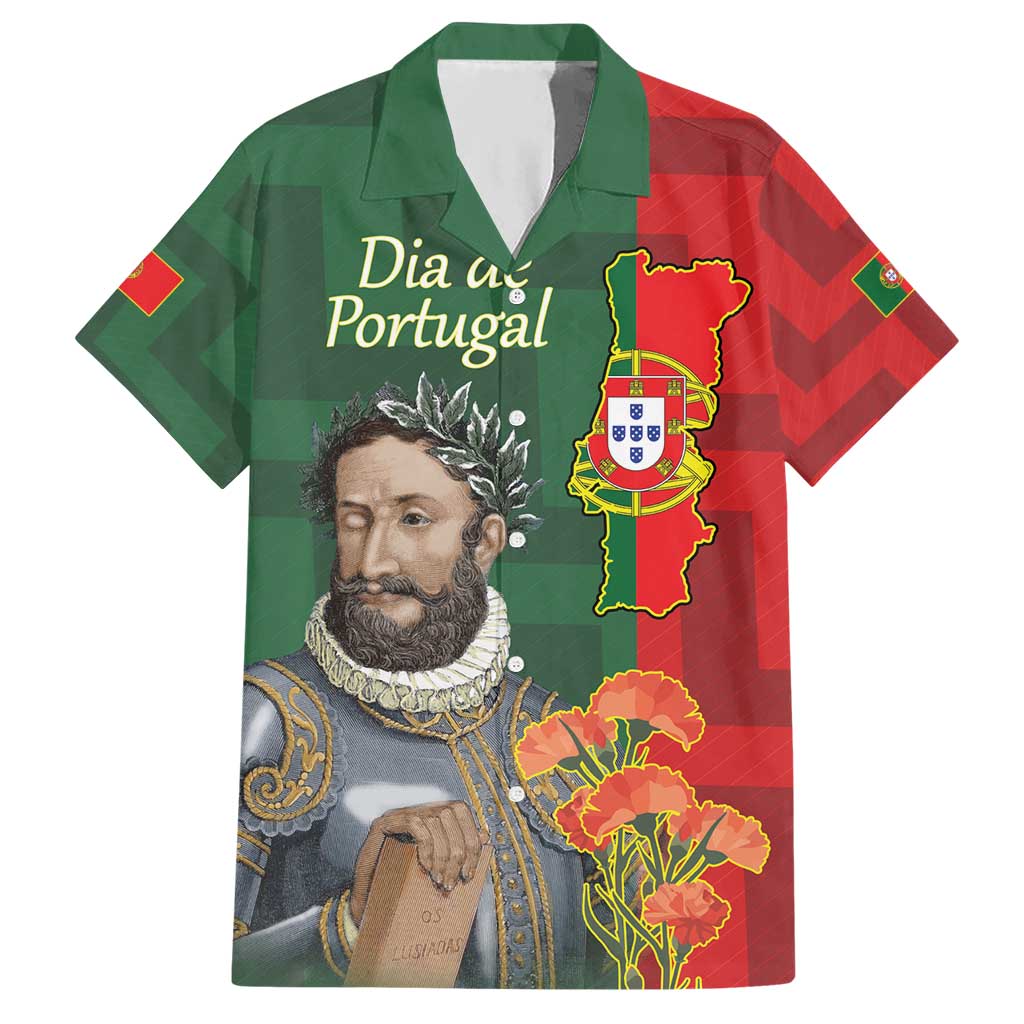 Portugal Day 10th June Hawaiian Shirt Luis de Camoes Dia da Portugal