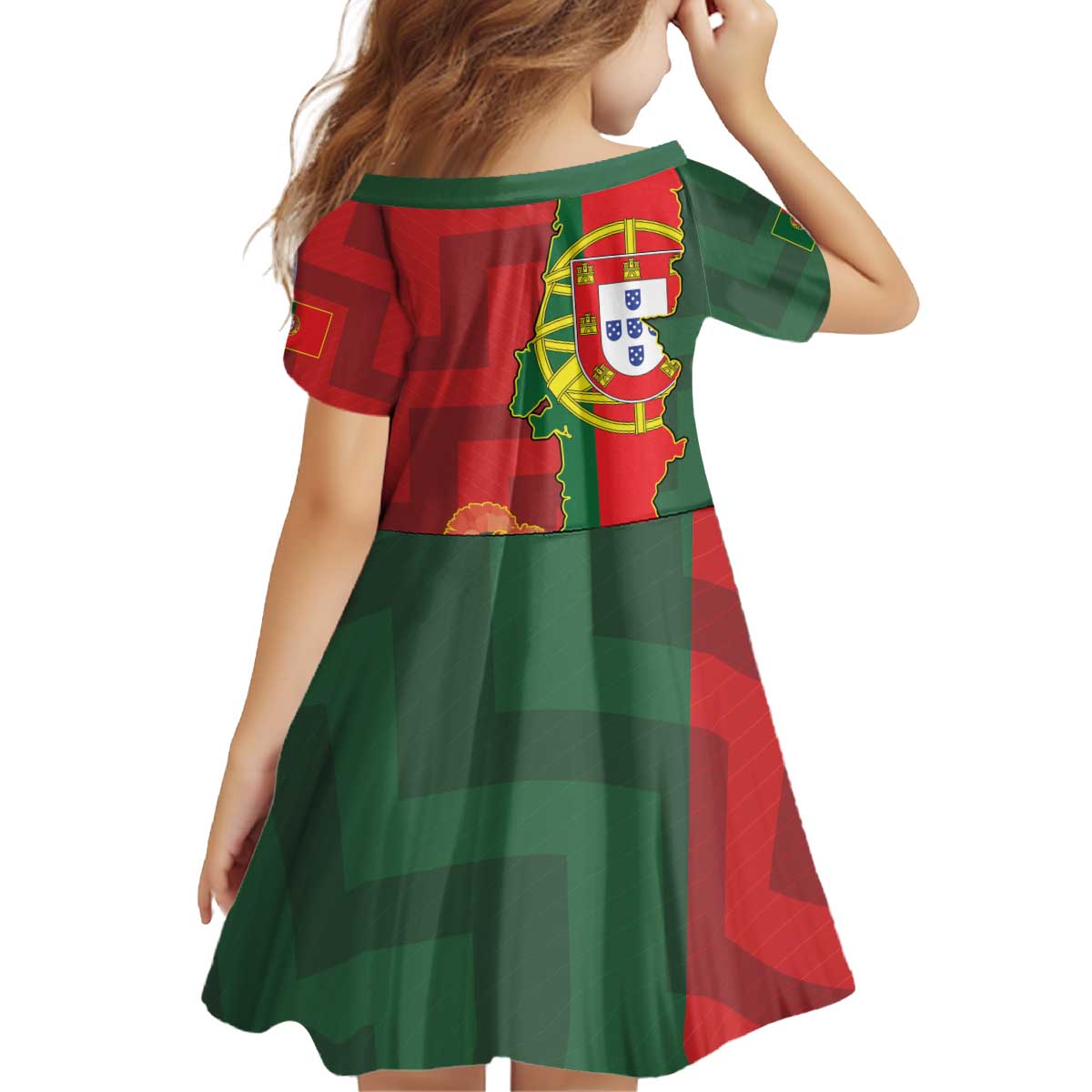 Portugal Day 10th June Kid Short Sleeve Dress Luis de Camoes Dia da Portugal