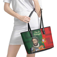 Portugal Day 10th June Leather Tote Bag Luis de Camoes Dia da Portugal