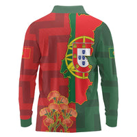 Portugal Day 10th June Long Sleeve Polo Shirt Luis de Camoes Dia da Portugal