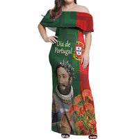 Portugal Day 10th June Off Shoulder Maxi Dress Luis de Camoes Dia da Portugal