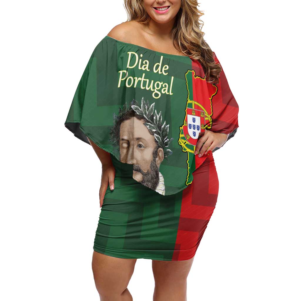 Portugal Day 10th June Off Shoulder Short Dress Luis de Camoes Dia da Portugal