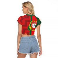 Portugal Day 10th June Raglan Cropped T Shirt Luis de Camoes Dia da Portugal