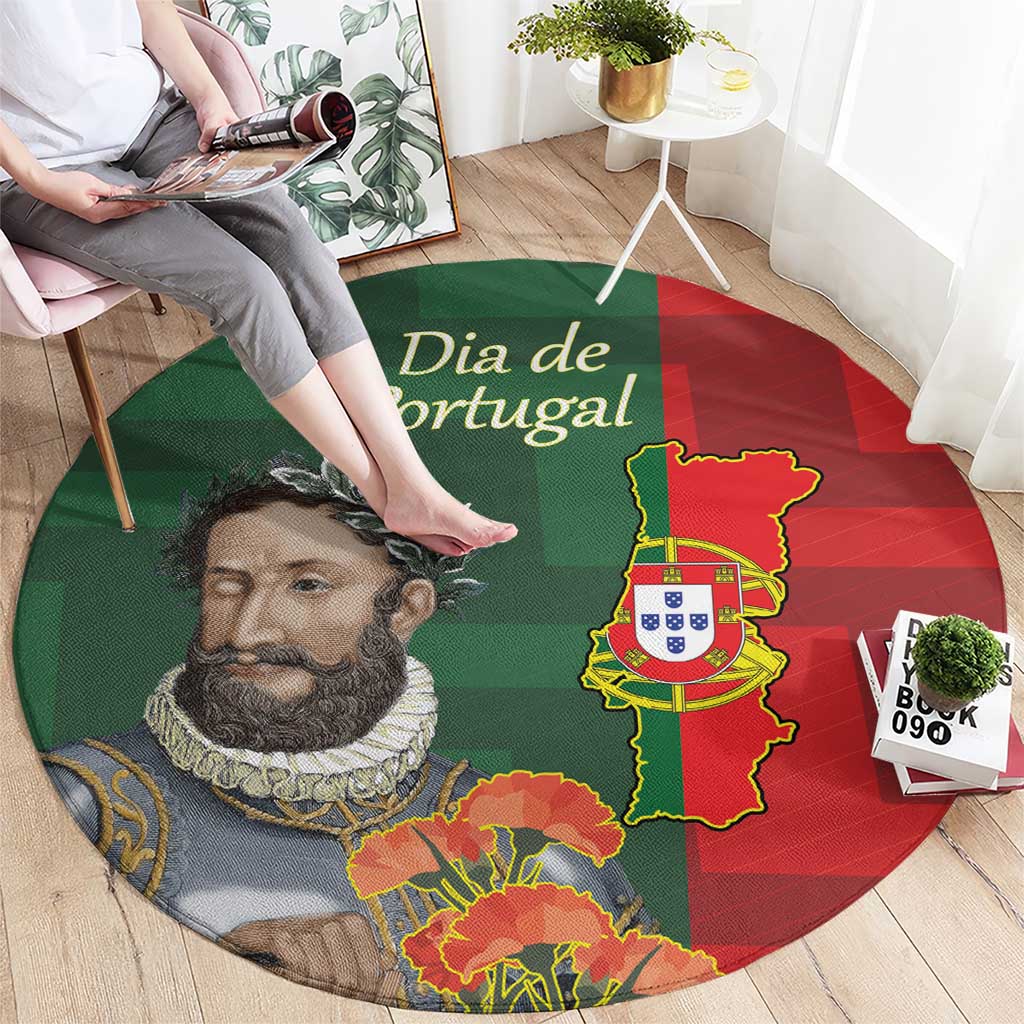 Portugal Day 10th June Round Carpet Luis de Camoes Dia da Portugal