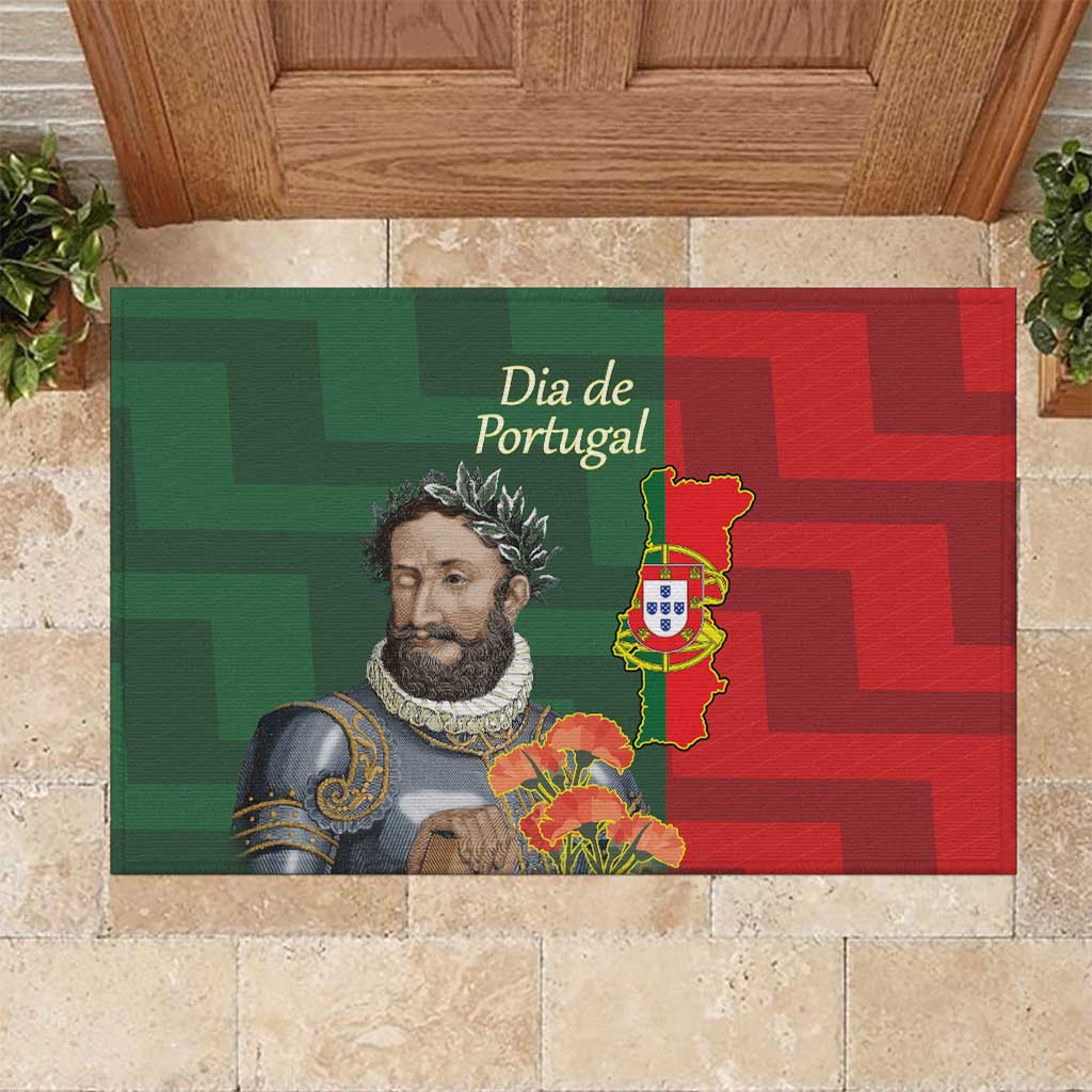 Portugal Day 10th June Rubber Doormat Luis de Camoes Dia da Portugal