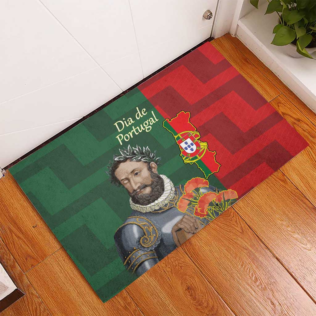 Portugal Day 10th June Rubber Doormat Luis de Camoes Dia da Portugal
