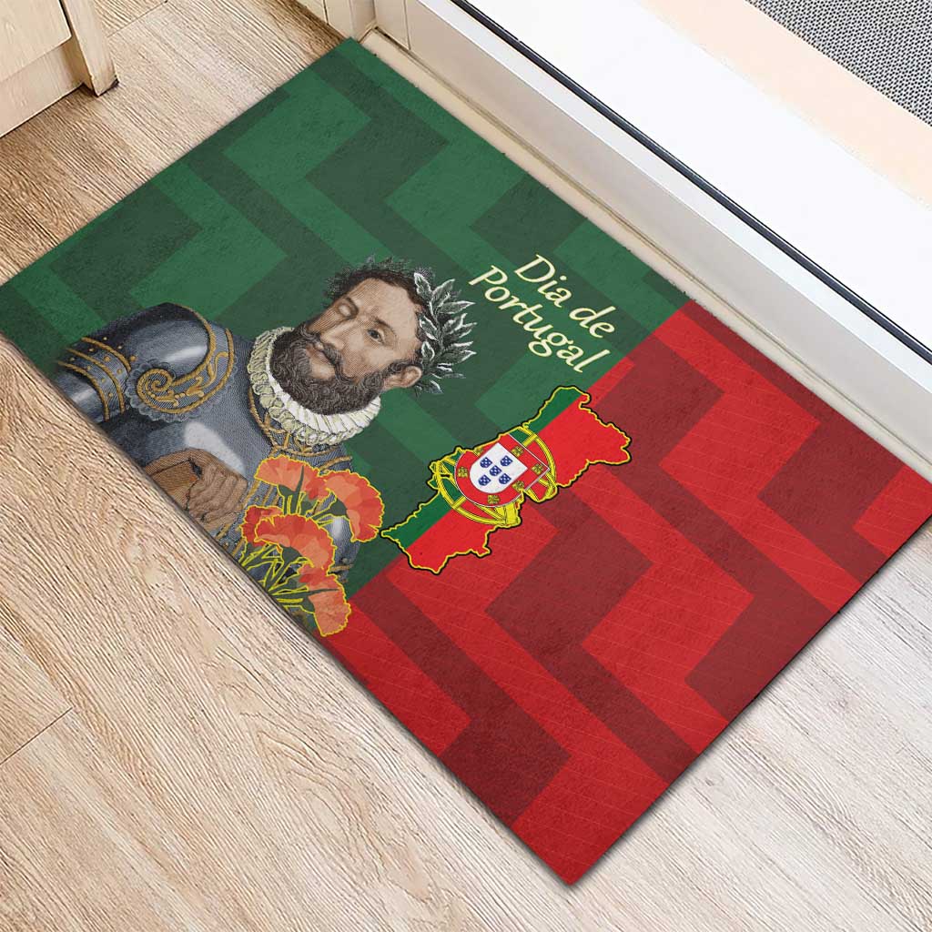 Portugal Day 10th June Rubber Doormat Luis de Camoes Dia da Portugal