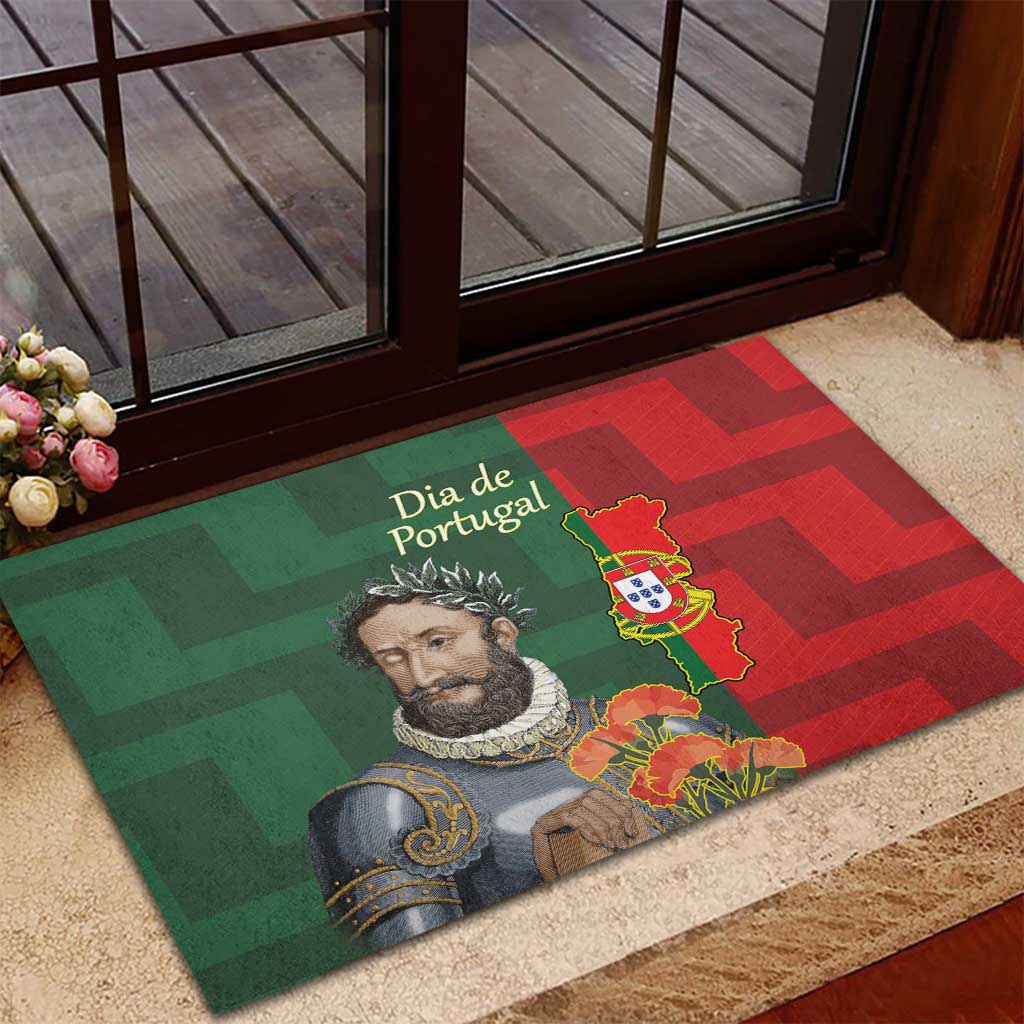 Portugal Day 10th June Rubber Doormat Luis de Camoes Dia da Portugal