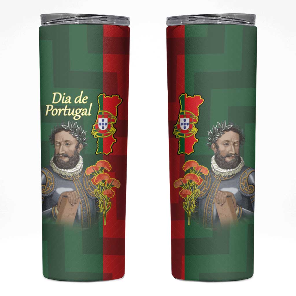 Portugal Day 10th June Skinny Tumbler Luis de Camoes Dia da Portugal