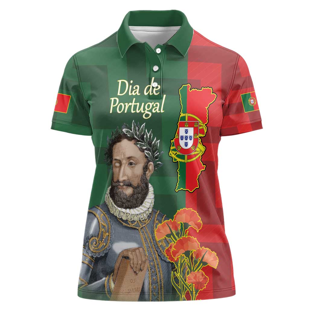 Portugal Day 10th June Women Polo Shirt Luis de Camoes Dia da Portugal