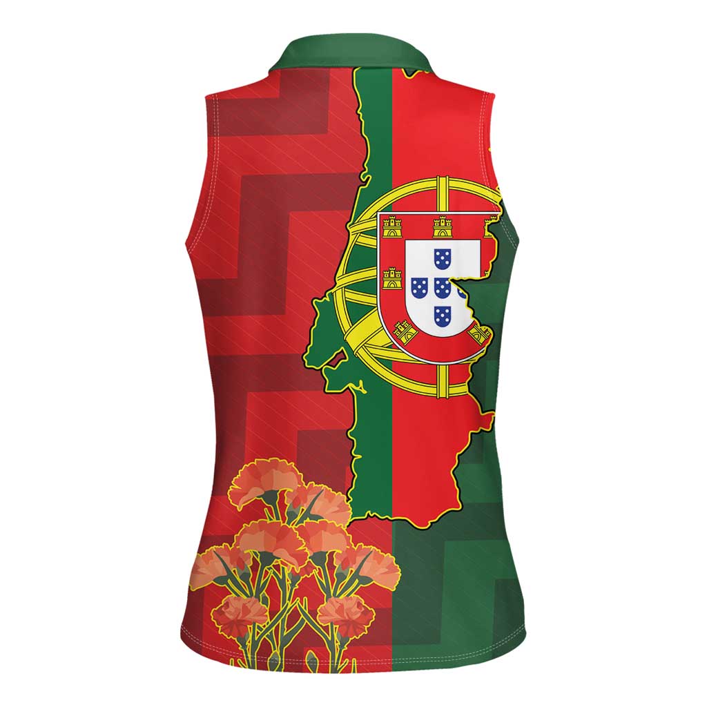 Portugal Day 10th June Women Sleeveless Polo Shirt Luis de Camoes Dia da Portugal