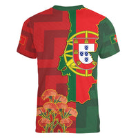 Portugal Day 10th June Women V-Neck T-Shirt Luis de Camoes Dia da Portugal