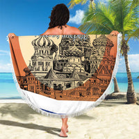 Personalized Russia Day 12th June Beach Blanket Red Square Moscow
