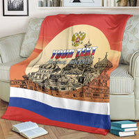 Personalized Russia Day 12th June Blanket Red Square Moscow