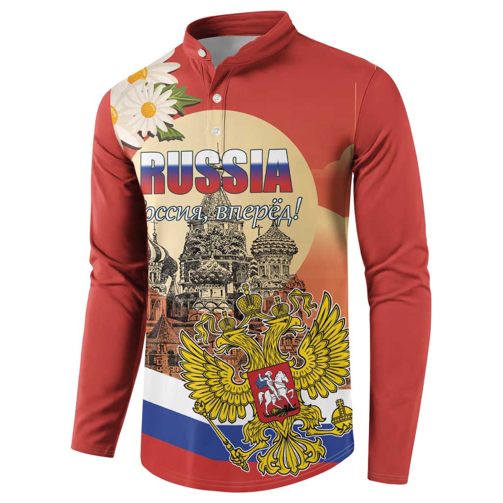 Personalized Russia Day 12th June Button Sweatshirt Red Square Moscow