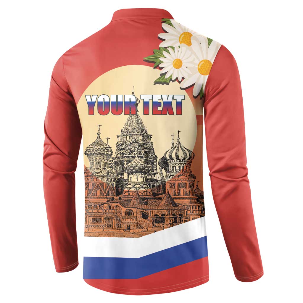 Personalized Russia Day 12th June Button Sweatshirt Red Square Moscow