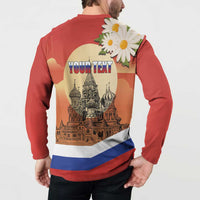 Personalized Russia Day 12th June Button Sweatshirt Red Square Moscow
