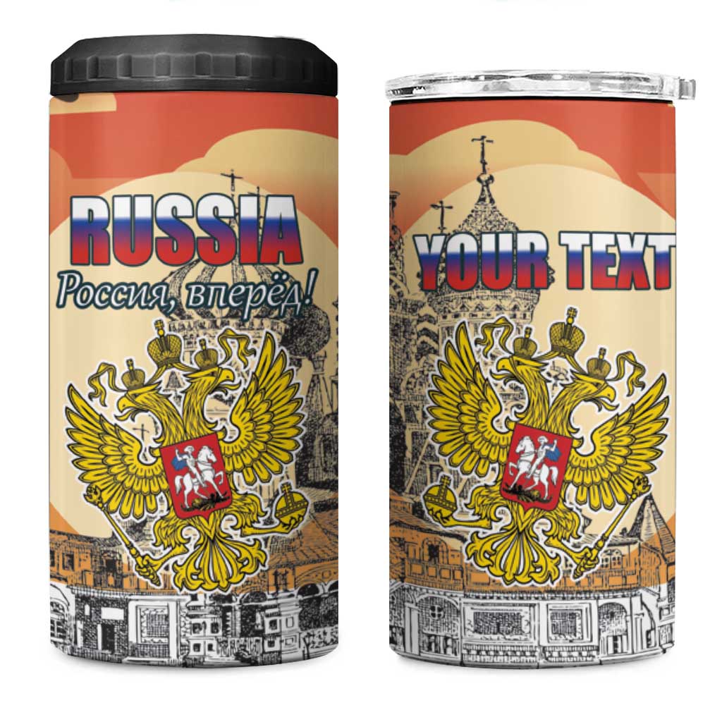 Personalized Russia Day 12th June 4 in 1 Can Cooler Tumbler Red Square Moscow