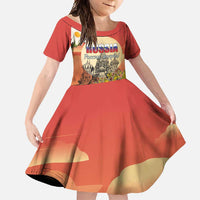 Personalized Russia Day 12th June Family Matching Long Sleeve Bodycon Dress and Hawaiian Shirt Red Square Moscow