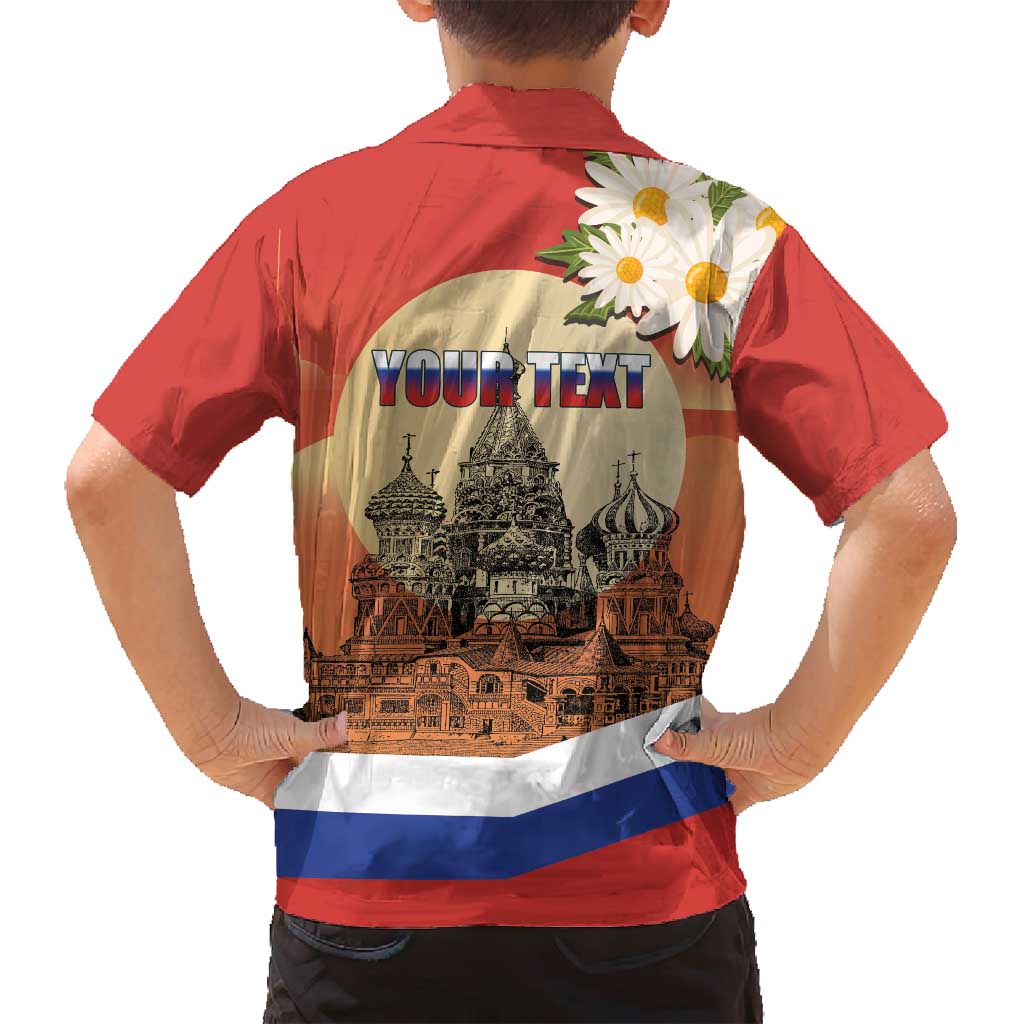 Personalized Russia Day 12th June Family Matching Off Shoulder Short Dress and Hawaiian Shirt Red Square Moscow