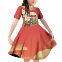 Personalized Russia Day 12th June Family Matching Off Shoulder Short Dress and Hawaiian Shirt Red Square Moscow