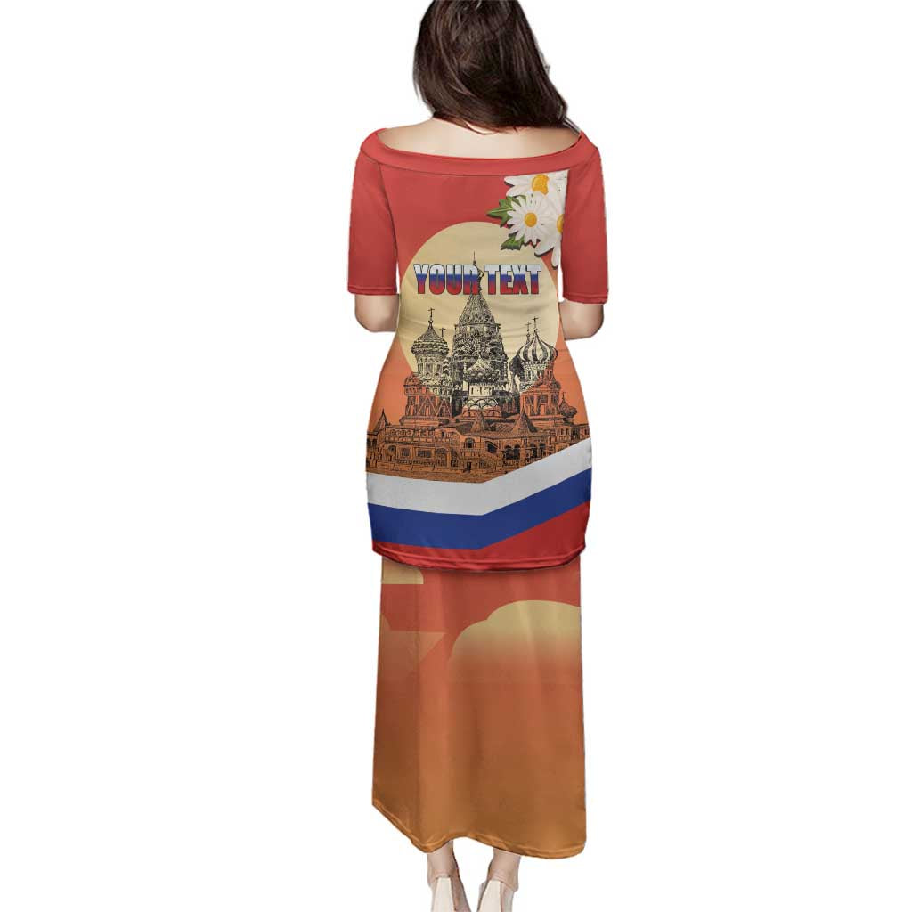 Personalized Russia Day 12th June Family Matching Puletasi and Hawaiian Shirt Red Square Moscow