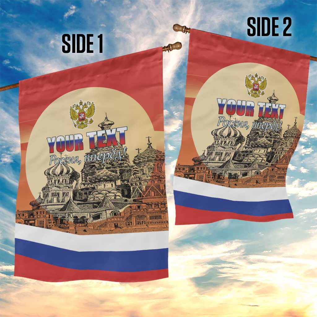Personalized Russia Day 12th June Garden Flag Red Square Moscow