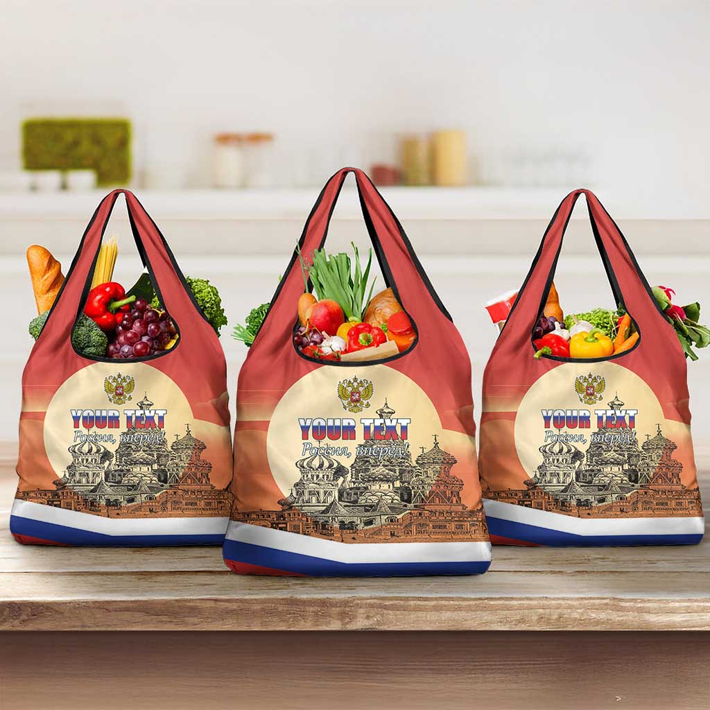 Personalized Russia Day 12th June Grocery Bag Red Square Moscow