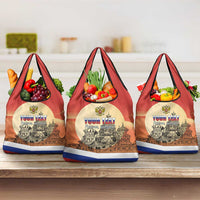 Personalized Russia Day 12th June Grocery Bag Red Square Moscow