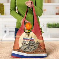 Personalized Russia Day 12th June Grocery Bag Red Square Moscow