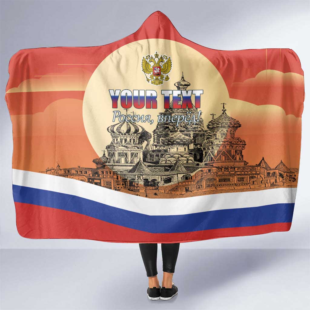Personalized Russia Day 12th June Hooded Blanket Red Square Moscow