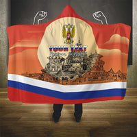 Personalized Russia Day 12th June Hooded Blanket Red Square Moscow
