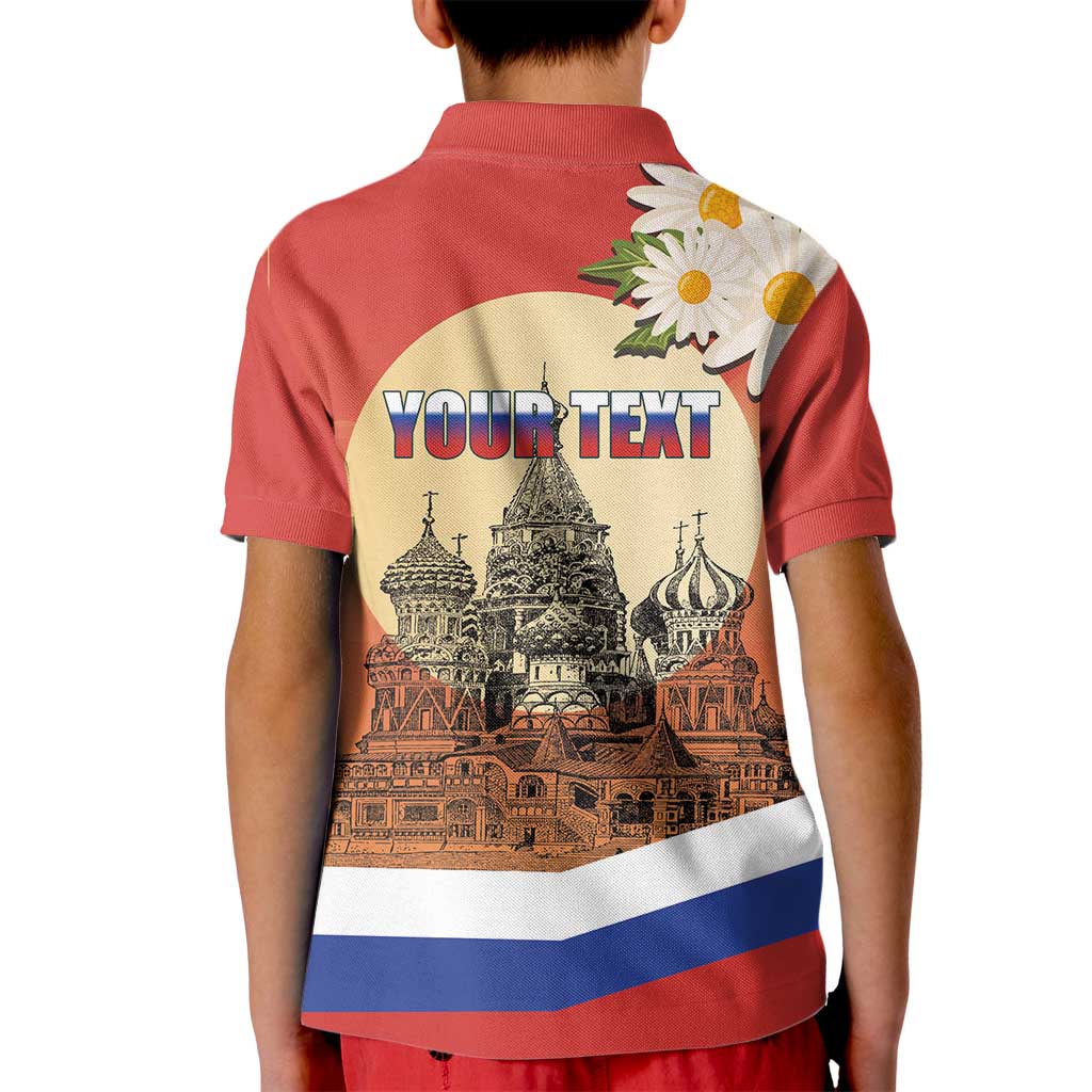 Personalized Russia Day 12th June Kid Polo Shirt Red Square Moscow