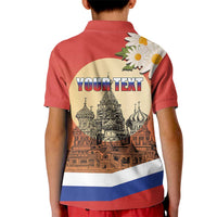 Personalized Russia Day 12th June Kid Polo Shirt Red Square Moscow