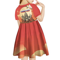 Personalized Russia Day 12th June Kid Short Sleeve Dress Red Square Moscow
