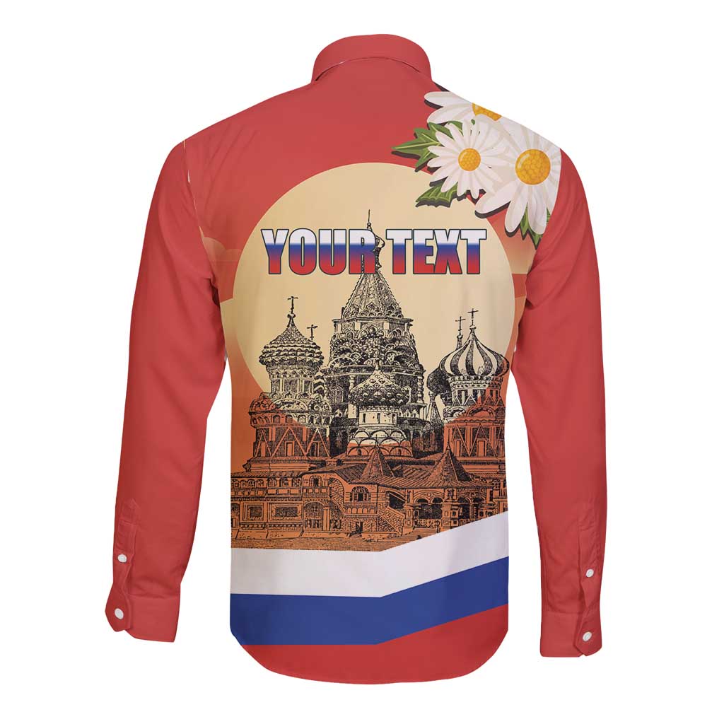 Personalized Russia Day 12th June Long Sleeve Button Shirt Red Square Moscow