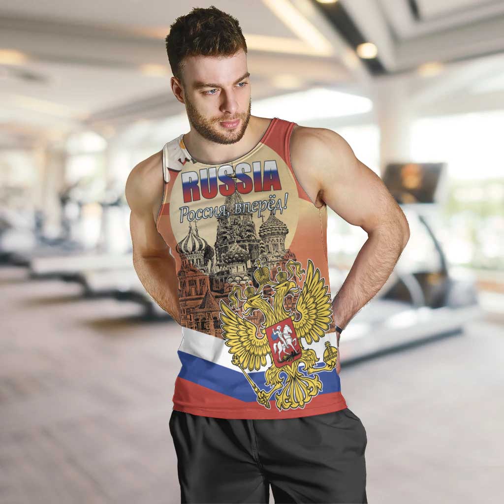 Personalized Russia Day 12th June Men Tank Top Red Square Moscow