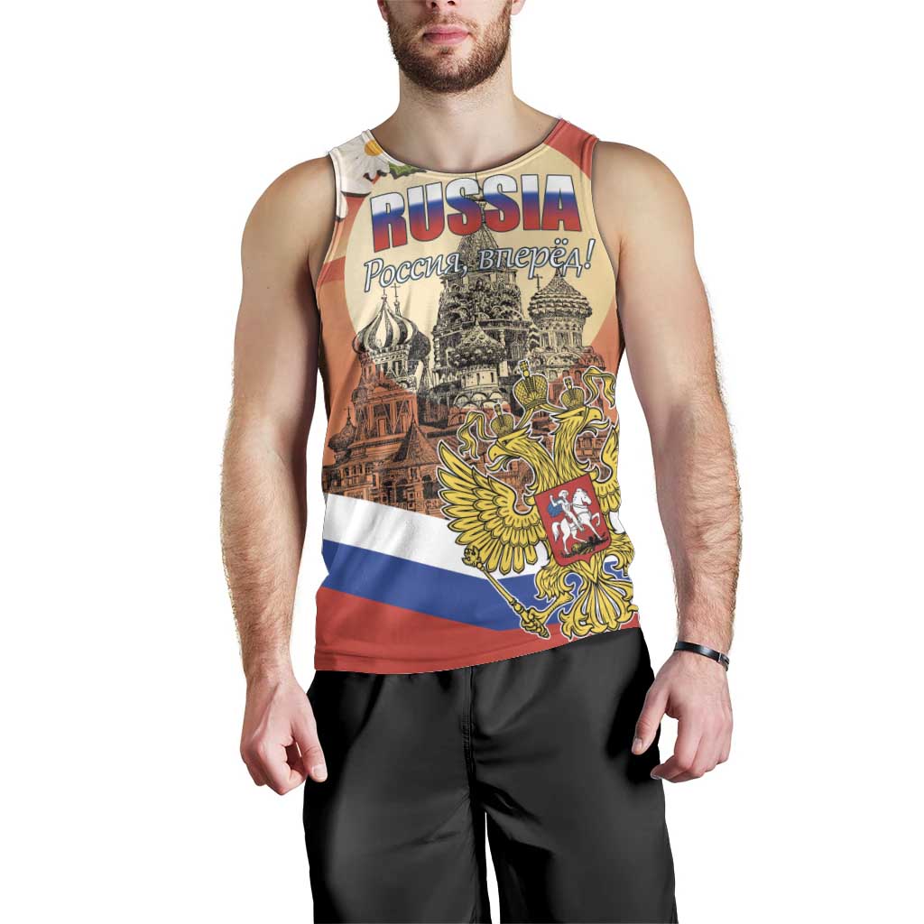 Personalized Russia Day 12th June Men Tank Top Red Square Moscow