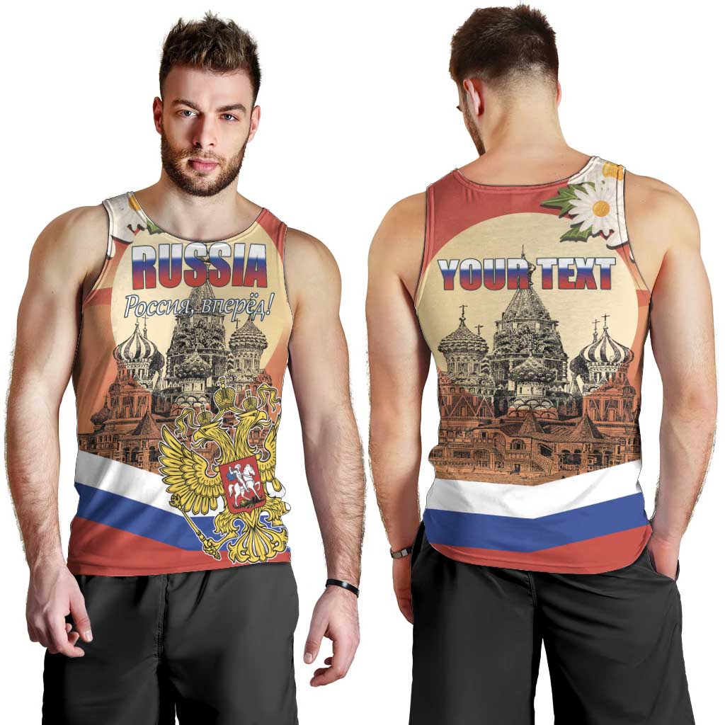Personalized Russia Day 12th June Men Tank Top Red Square Moscow
