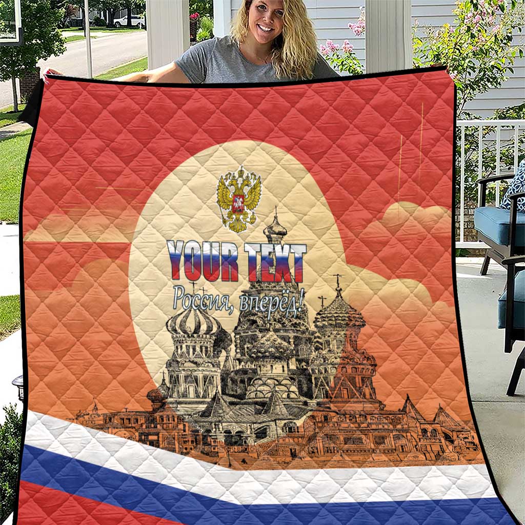Personalized Russia Day 12th June Quilt Red Square Moscow