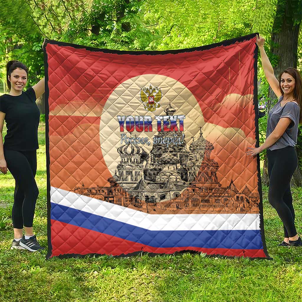 Personalized Russia Day 12th June Quilt Red Square Moscow
