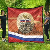 Personalized Russia Day 12th June Quilt Red Square Moscow