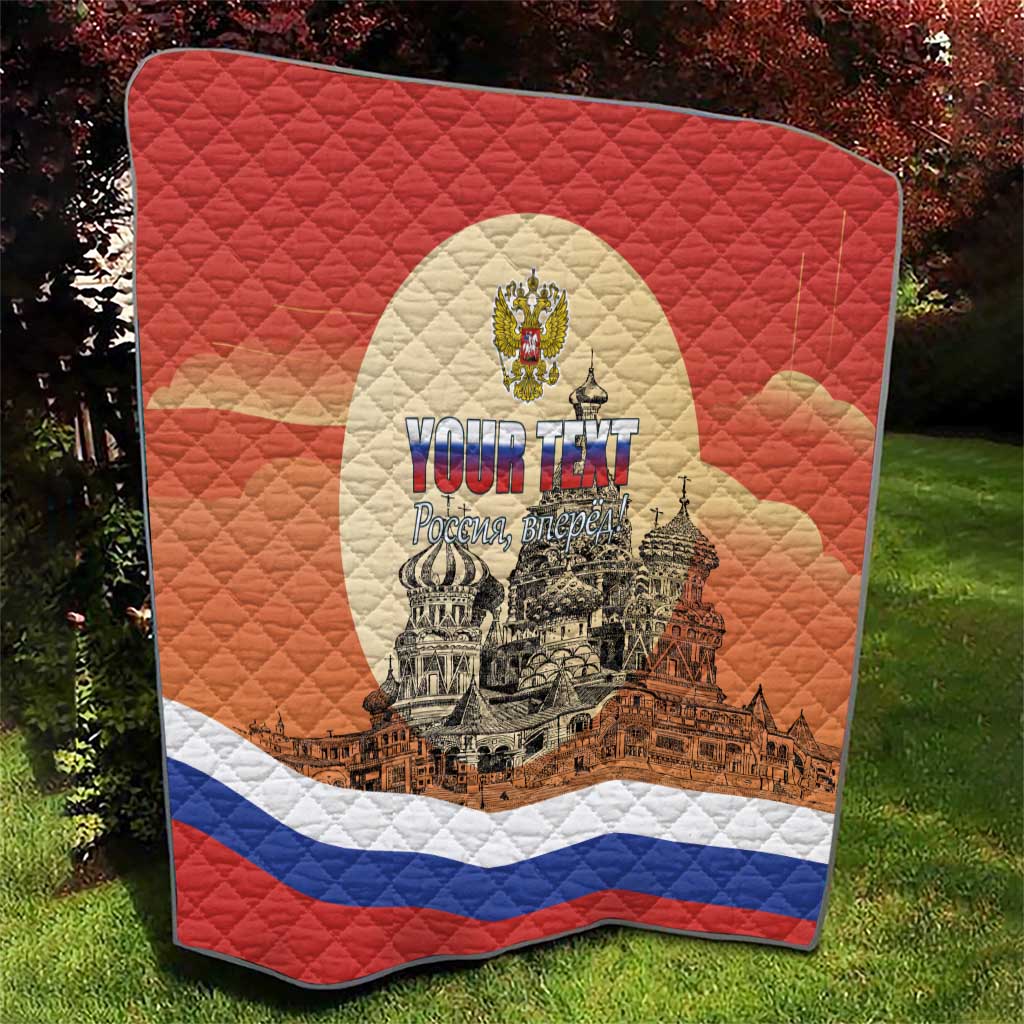 Personalized Russia Day 12th June Quilt Red Square Moscow
