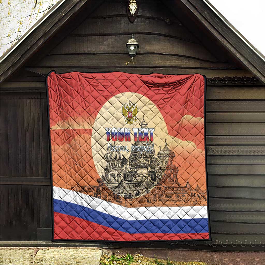 Personalized Russia Day 12th June Quilt Red Square Moscow