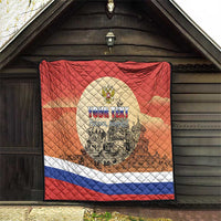 Personalized Russia Day 12th June Quilt Red Square Moscow