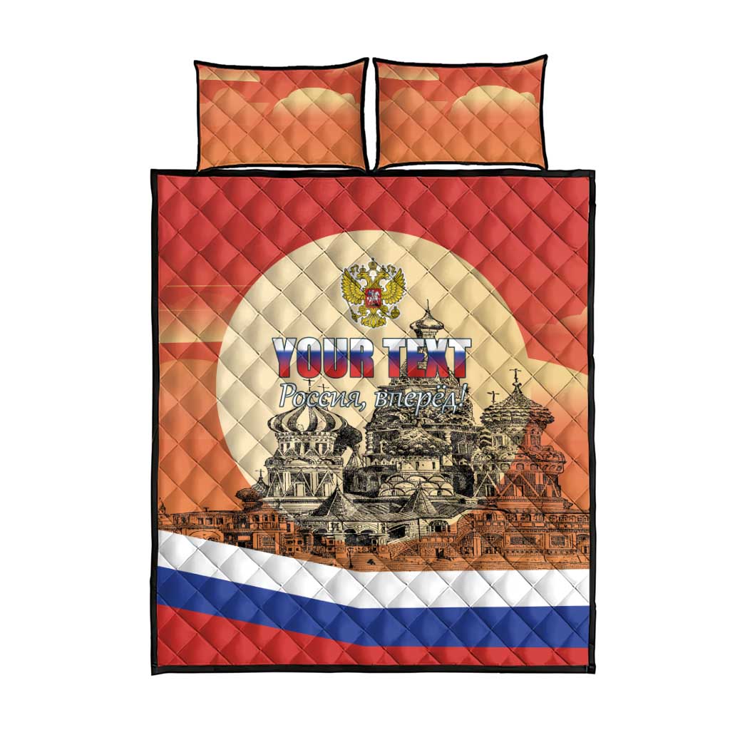 Personalized Russia Day 12th June Quilt Bed Set Red Square Moscow