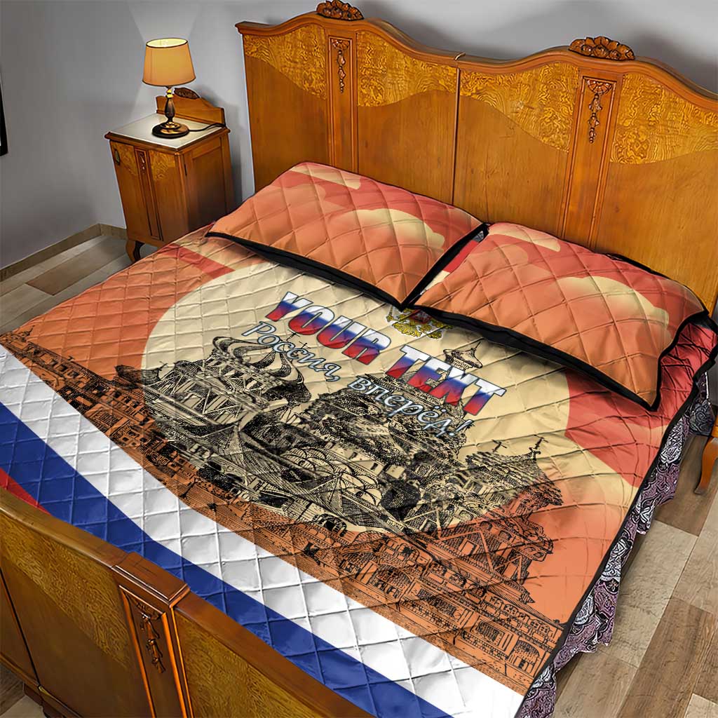 Personalized Russia Day 12th June Quilt Bed Set Red Square Moscow