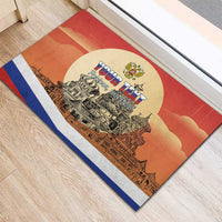 Personalized Russia Day 12th June Rubber Doormat Red Square Moscow