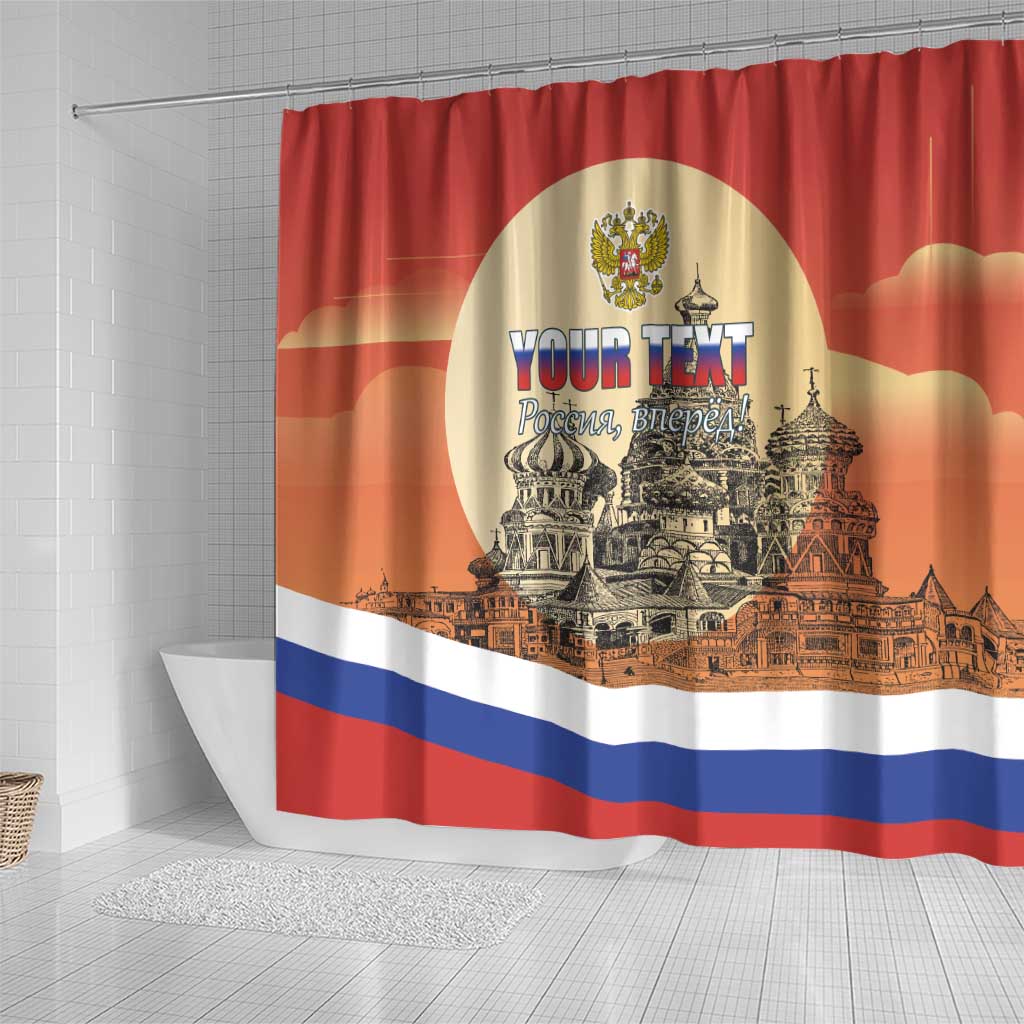 Personalized Russia Day 12th June Shower Curtain Red Square Moscow